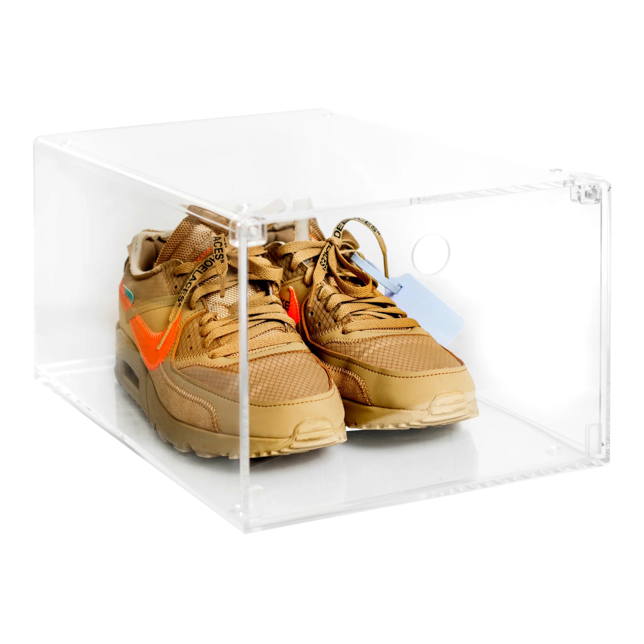 Three circular trust badges: 'Trusted by 10,000+ Sneaker Heads', 'FREE SHIPPING', '100% Money Back GUARANTEE'; 'SNEAKERSOUL' below.